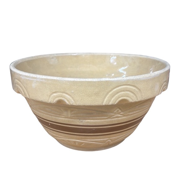 Antique Robinson Ransbottom RRP Pottery 305 Yellow Mixing Bowl Roseville Ohio - Picture 4 of 10